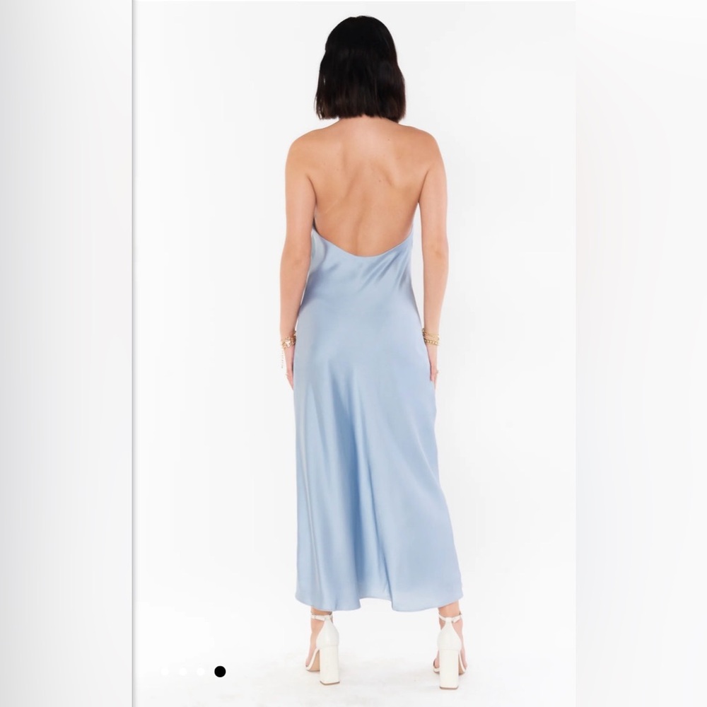 Show Me Your MuMu Strapless Light Blue Dress - Picture 3 of 7